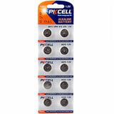 10 PKCELL LR44 AG13 A76 L1154 G13 357 SR44W 1.5V Alkaline Button Cell Battery